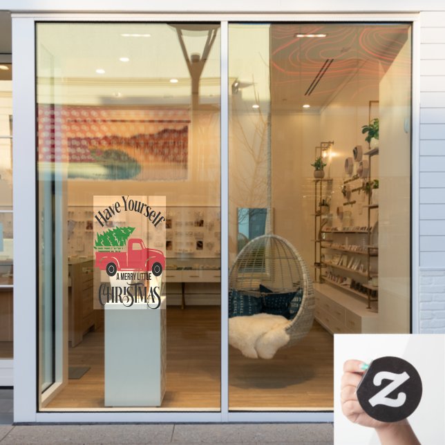 Haben Sie sich einen fröhlichen kleinen Weihnachts Fensteraufkleber (Schaufenster)