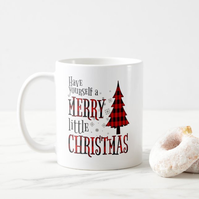 Haben Sie sich einen fröhlichen kleinen Weihnachts Kaffeetasse (Mit Donut)