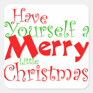 Haben Sie sich einen fröhlichen Weihnachtsaufklebe Quadratischer Aufkleber