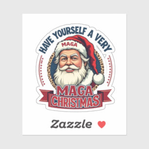 Haben Sie sich selbst eine Maga Weihnachten Trump Aufkleber