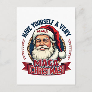 Haben Sie sich selbst eine Maga Weihnachten Trump Postkarte