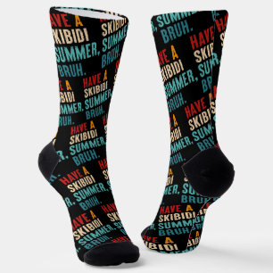 Haben Sie Skibidi Summer Bruh Funny Teacher letzte Socken