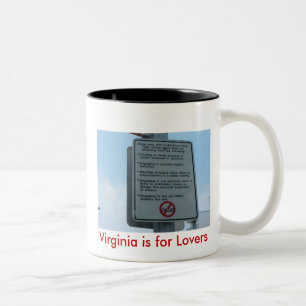 Haben Sie Spaß, Virginia ist für Liebhaber Zweifarbige Tasse