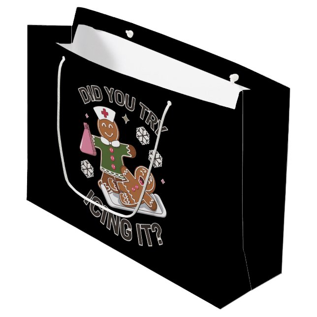 Haben Sie versucht, es Schule Krankenschwester Wei Große Geschenktüte (Vorderseite Schrägansicht)