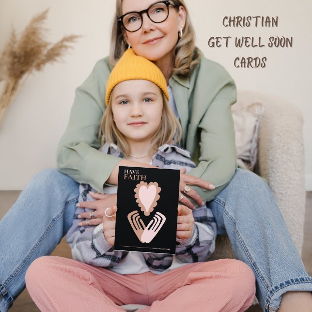 Haben Sie Vertrauen Zitat Herz Hand Hand gut erhal Dankeskarte (Von Creator hochgeladen)