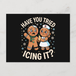 Haben Sie Weihnachts-Gingerbread-Weihnachten glasi Feiertagspostkarte