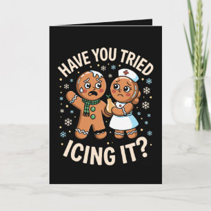 Haben Sie Weihnachts-Gingerbread-Weihnachten glasi Karte