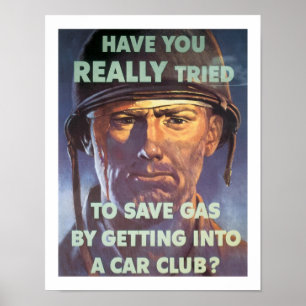 Haben Sie wirklich versucht, Benzin zu sparen... Poster