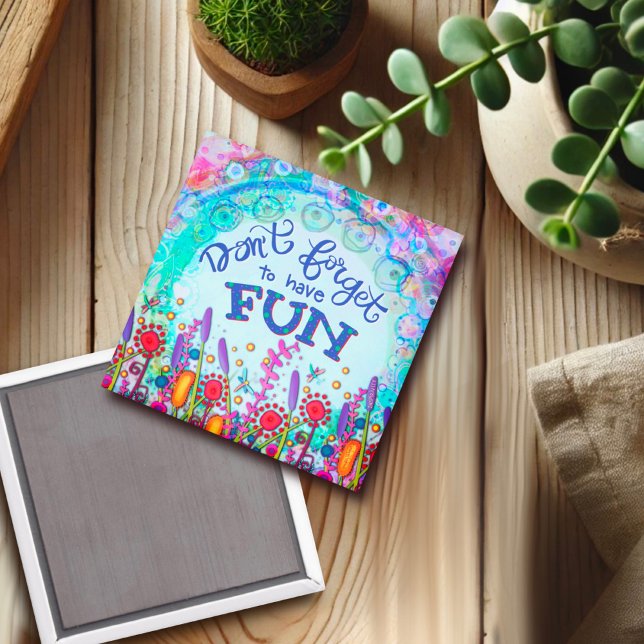 Haben Spaß Blau Hübsch Inspirierend Wildblumen Magnet (Von Creator hochgeladen)