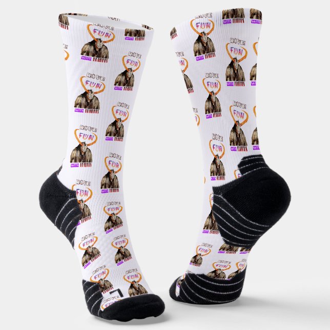Haben Spaß mit Krampus Weihnachten Spooky Dezember Socken (Gewinkelt)