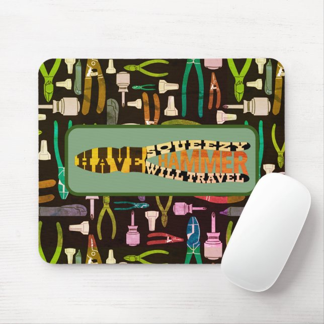 Haben Squeezy Hammer wird Retro reisen Mousepad (Mit Mouse)