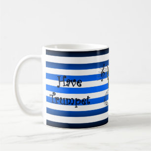 Haben Trumpet ~ Will Reise ~ Musical Stripes ~ Kaffeetasse