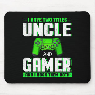 Haben zwei Titel Onkel und Gamer glücklichen Vater Mousepad