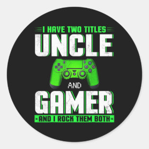 Haben zwei Titel Onkel und Gamer glücklichen Vater Runder Aufkleber