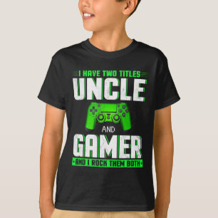 Haben zwei Titel Onkel und Gamer glücklichen Vater T-Shirt