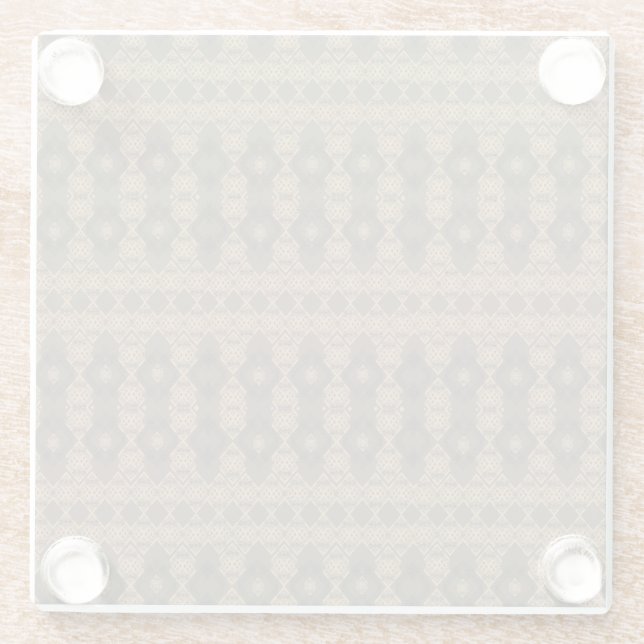 Habesha Tibeb geometrisches Muster  Glasuntersetzer (Rückseite)