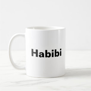 "Habibi" ح ب ي ي ein Wort Minimalismus ب Kaffeetasse