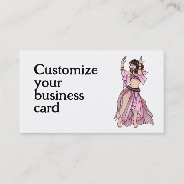 Habibi Belly Dancer Business Cards Visitenkarte (Vorderseite)