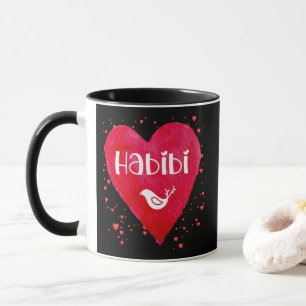 Habibi, Herz, meine Liebe, arabischer Verwandter,  Tasse
