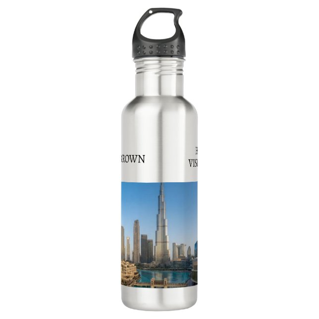 Habibi Komm nach Dubai Reise-Souvenir Personalisie Edelstahlflasche (Vorderseite)