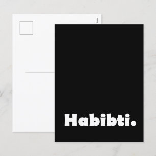 Habibti-Textentwurf Feiertagspostkarte