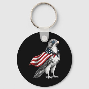 Habicht 4. Juli US-amerikanische Flagge Patriotisc Schlüsselanhänger