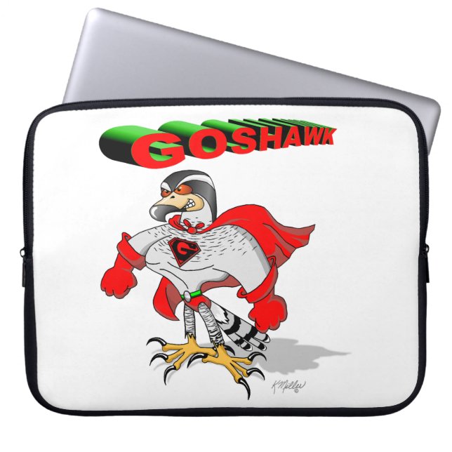 Habicht Cartoon Laptopschutzhülle (Vorderseite)