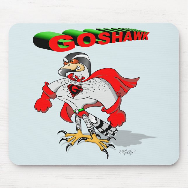 Habicht Cartoon Mousepad (Vorne)