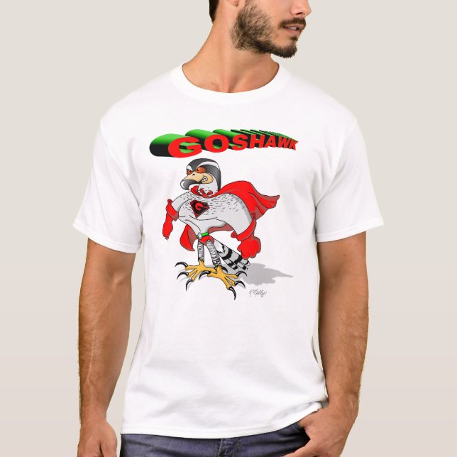 Habicht Cartoon T-Shirt (Vorderseite)