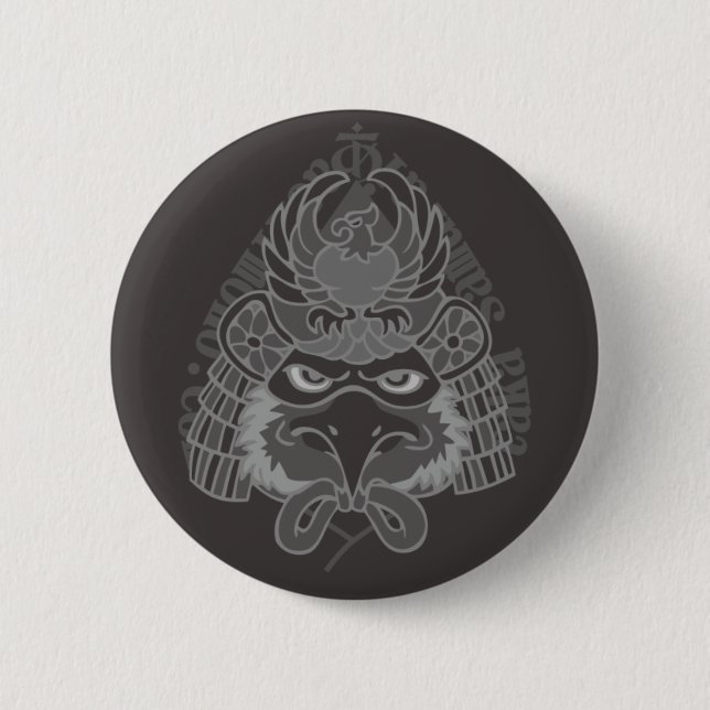 Habicht Samurai Button (Vorderseite)