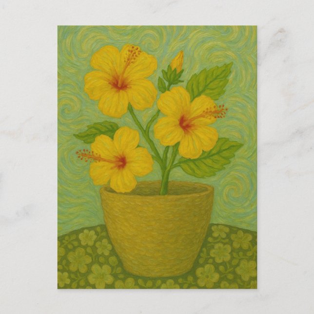 Habiscus Postcard Postkarte (Vorderseite)