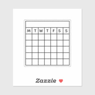 Habit Tracker, Bullet Journal, Month Grid Calendar Aufkleber