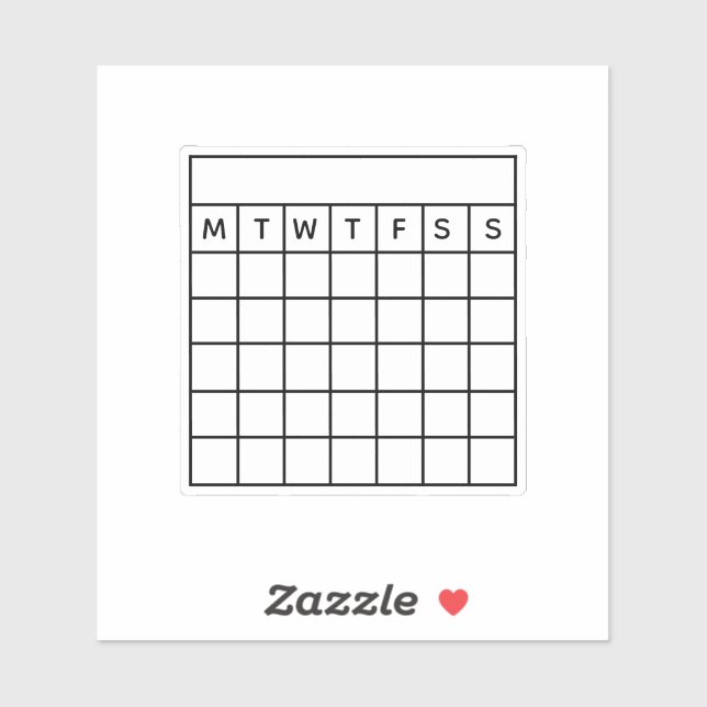 Habit Tracker, Bullet Journal, Month Grid Calendar Aufkleber (Blatt)