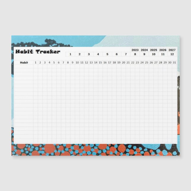 Habit Tracker Monterey Cypress Magnetkarte (Vorderseite)