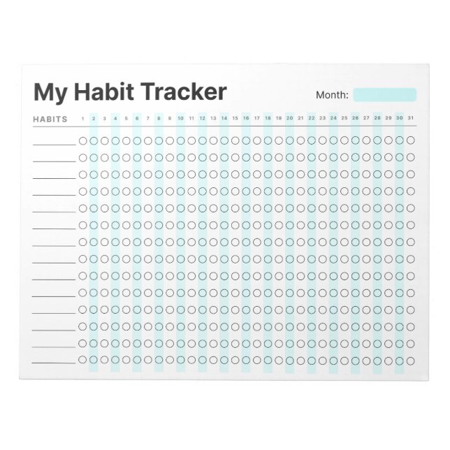 Habit Tracker Notizblock (Vorderseite)