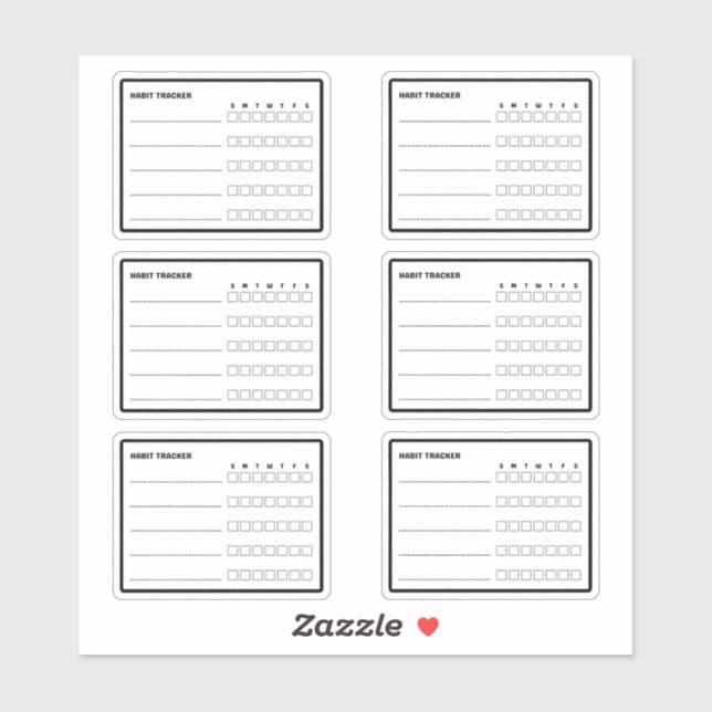 Habit Tracker Planner Aufkleber (Blatt)