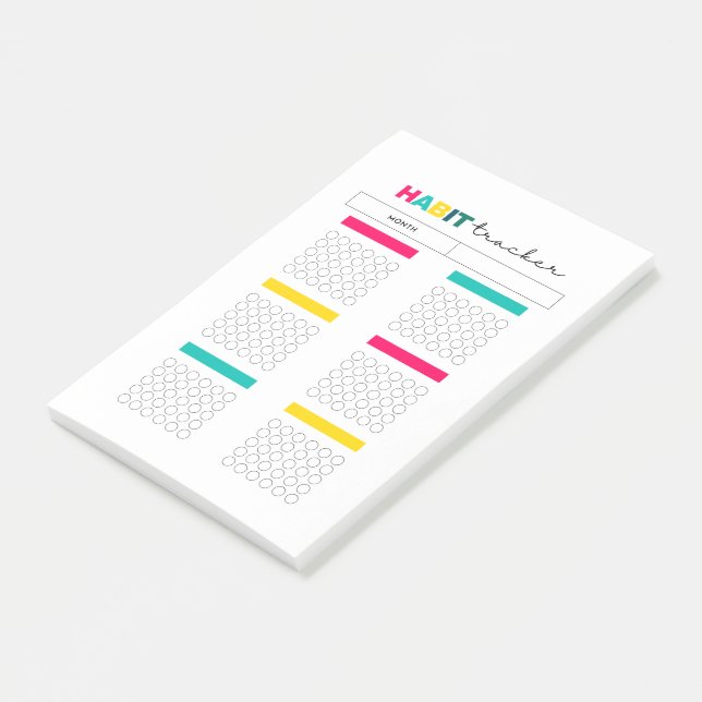 Habit Tracker Planner Journal Post-it Klebezettel (angewinkelt)