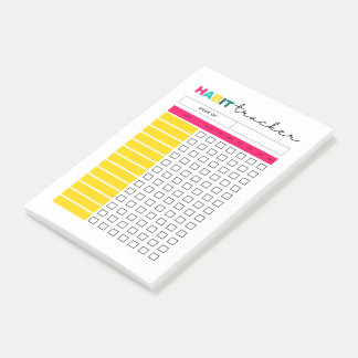 Habit Tracker Planner Journal-Seite Post-it Klebezettel