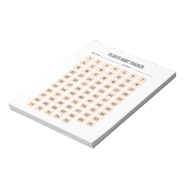 Habit Tracker Planner Notepad Notizblock (Rotiert)