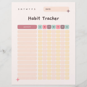 Habit Tracker Tagesliste für Aktivitäten Flyer