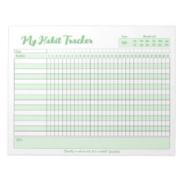 Habit Tracker Voll anpassbarer Notepad Notizblock