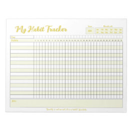 Habit Tracker Voll anpassbarer Notepad Notizblock