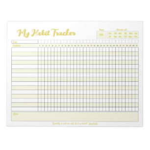 Habit Tracker Voll anpassbarer Notepad Notizblock