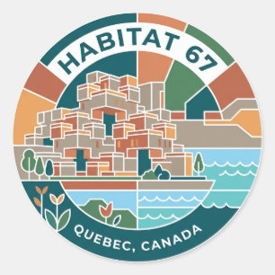 Habitat 67 Kanada Runder Aufkleber
