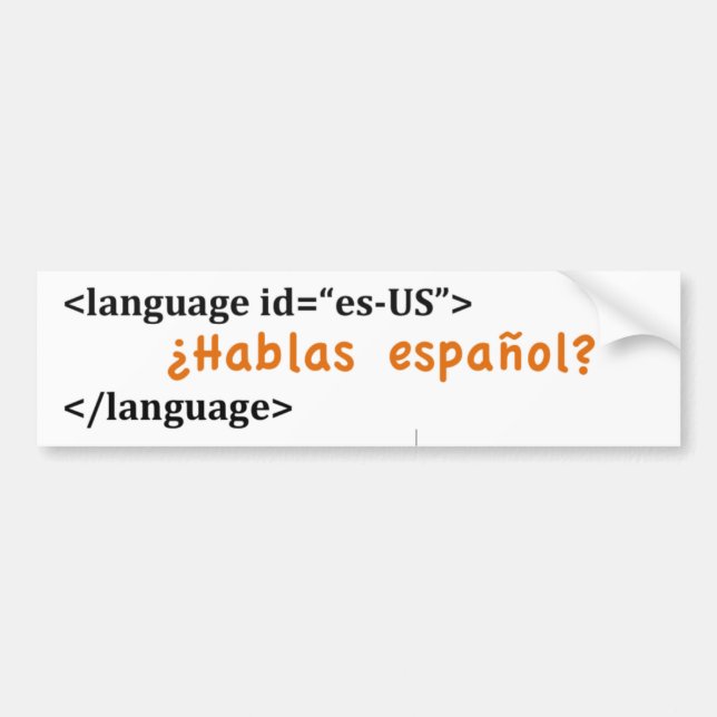 ¿ Hablas español? Autoaufkleber (Vorne)