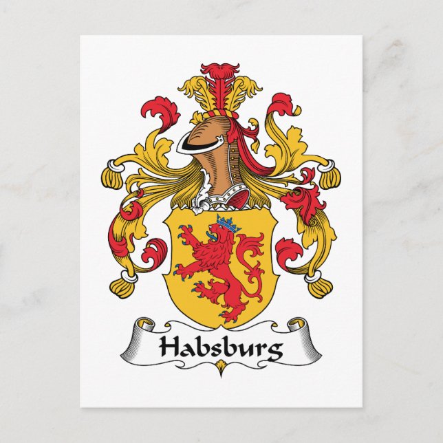 Habsburger Familienwappen Postkarte (Vorderseite)
