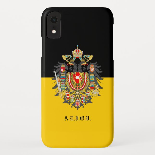 Habsburger Flagge und Kaiserliche Wappen Case-Mate iPhone Hülle (Rückseite)
