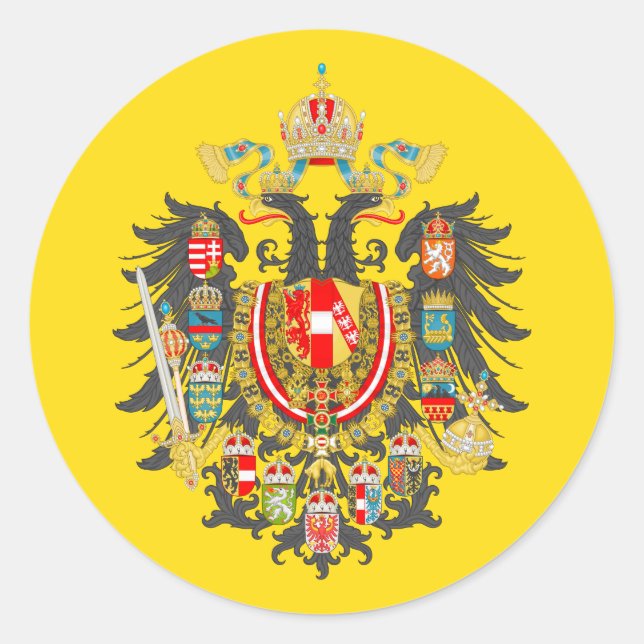 Habsburger Kaiserliche Wappen Klassischer Rundenst Runder Aufkleber (Vorderseite)