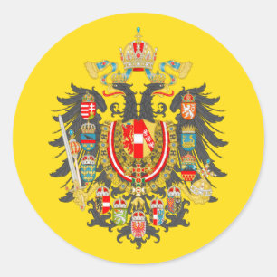 Habsburger Kaiserliche Wappen Klassischer Rundenst Runder Aufkleber