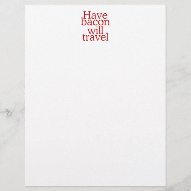 Habt Bacon Will Travel Statement (Vorderseite)